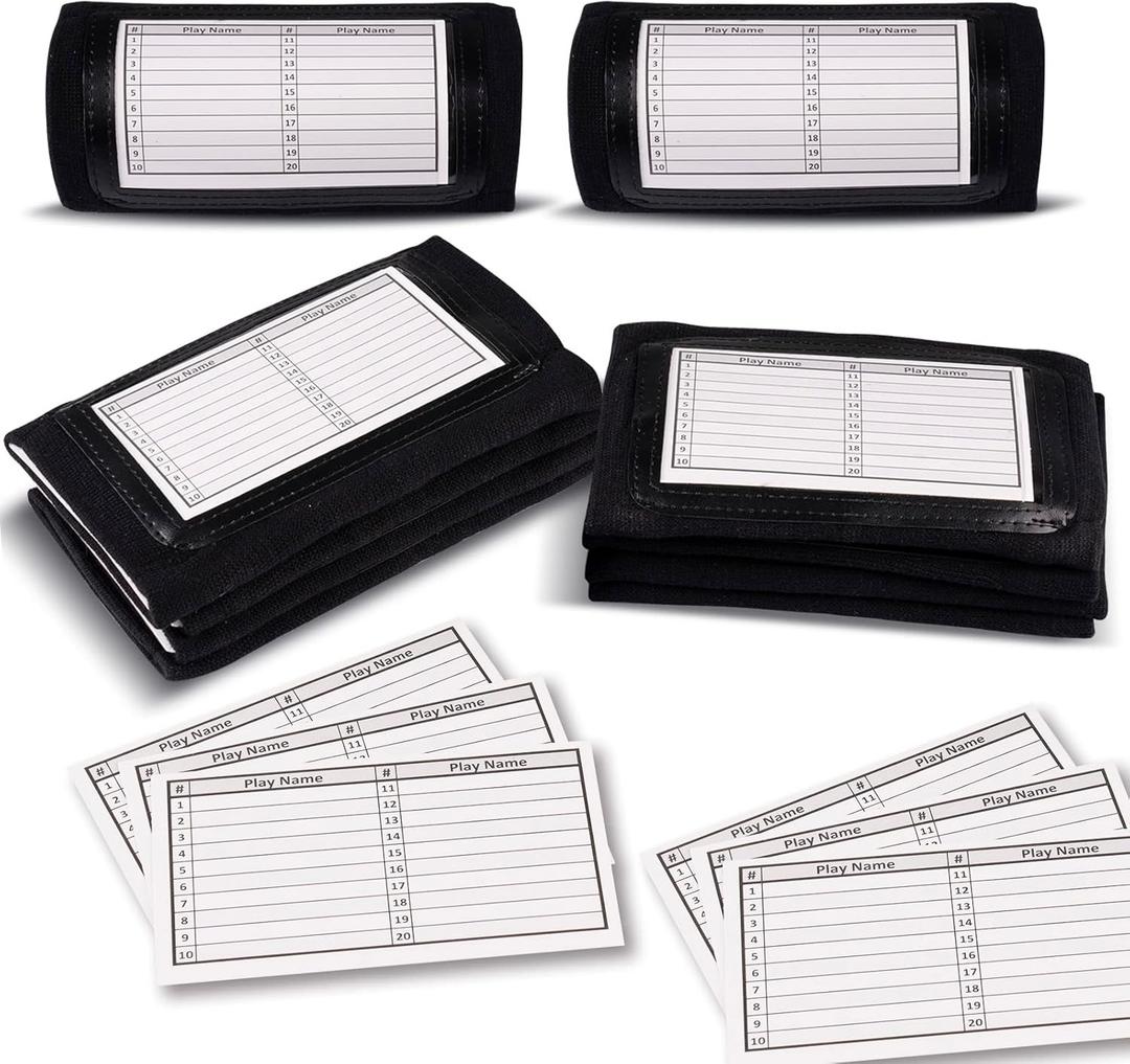 Playsheet Wristband Single Window - Softball, Football, Baseball - Youth 10 Pack