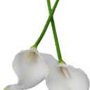 10 pcs Artificial Calla Lily Flower Arrangement 13.4" White Calla Lilies Real Touch PU Faux Flowers for DIY Wedding Bouquet Party Home Decor