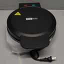 7 Inches Round Classic Waffle Maker Machine, Mini Waffle Maker, Non-stick Waffle Irons, Thin Waffle Maker Crispy, Black