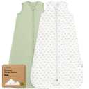 2-Pack Baby Sleep Sacks, Zipper Wearable Blanket - 0.5TOG Organic Cotton,Lightweight,Soft Cozy Toddler Sleeping Sack 12-24 months,Easy to Wear Large Newborn Transition Swaddles Sleepsacks(Roarsome, L)