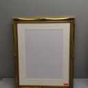 Vintage Gold Ornate Baroque Carved Wood Picture Frame with Mat (5x7, Gold)
