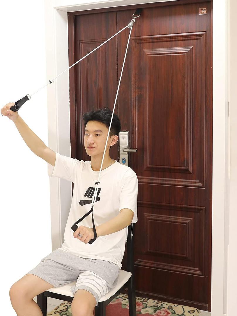 Shoulder Pulley, Over The Door Pulley System for Shoulder Rehab, Shoulder Exercise Pulley for Physical Therapy, Assisting Rotator Cuff Recovery, Increase Flexibility Stretching, Range of Motion