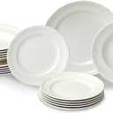 Villeroy & Boch Manoir Collection 18-Piece Dinnerware Set, Plates & Bowls, Premium Porcelain, Made in Germany, Dishwasher & Microwave Safe, Rich, Creamy White