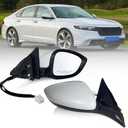 Right Passenger side Mirror Fits 2023 2024 2025 Honda Accord with Power Glass without Heated without turn signals without Blind Spot Match Platinum White Pearl (3Pins)