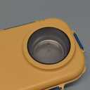 Bento Lunch Box, 304 Stainless Steel Portable Leakproof Lunch Food Containers Set with 3 Compartment for Adults - with Chopsticks Spoon Soup Bowl Gift for Friends, Family (Yellow)