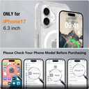 for iPhone 17 Case Compatible with MagSafeShockproof, 3-Layer Drop Protection, Heavy Duty Magnetic Protective Phone Case Cover, 6.3", Crystal Clear