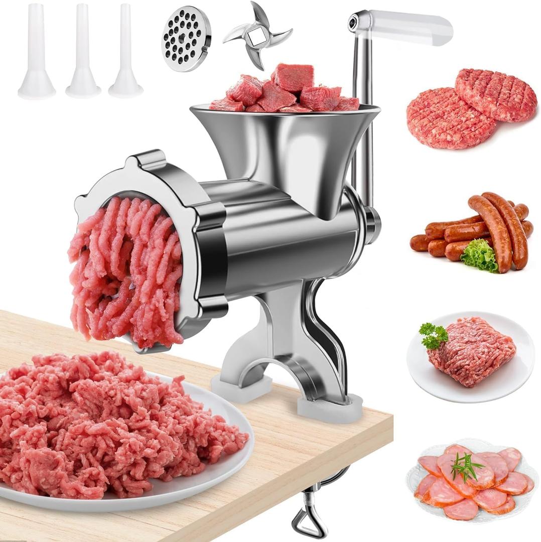 Manual Meat Grinder Sausage Maker Table Mount Pork Mincer Homemade Burger Patties Hand Operated Kitchen Tool-fq15