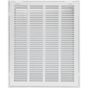 16"W x 20"H [Duct Opening Size] Steel Return Air Filter Grille - Removable Face/Door for 1 inch Filters -HVAC Vent Cover Grill - White [Outer Dimensions: 18 5/8"W X 22 5/8"H]