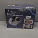 Shiatsu Foot Massager with Heat, Vibration, Air Compression and Deep Kneading for Plantar Fasciitis, Neuropathy, Improve Foot Wellness, Gifts for Women & Men Silver