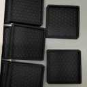 Non Slip Furniture Pads - 2x2 Anti Skid Caster Cups, 12PCS Square Furniture Coasters for Hardwood Floors, Anti Slide Furniture Cup Bed Floor Protectors, Furniture Stoppers to Prevent Sliding(Black)