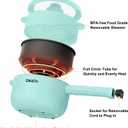 Dezin Hot Pot Electric, 2L Non-Stick Saut Pan, Rapid Noodles Cooker, Mini Portable Pot for Steak, Egg, Fried Rice, Ramen, Oatmeal, Soup with Power Adjustment & Spatula, College Dorm Room Essential