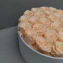 17 Forever Flowers in a Luxury Suede Box, Preserved Roses Birthday Gifts for Women, Romantic Anniversary Valentines Day Gifts for Her Girlfriend Wife, Champagne