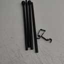 2 pack Black Curtain Rods for Windows 48 to 84 inch, 5/8" Diameter Matte Black Small Curtain Rods for Bedroom, Living Room, Kitchen, Outdoor, Farmhouse, Cafe Black Curtain Rod Set of 2