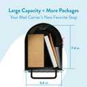 Architectural MAILBOXES Ironside Large Capacity Galvanized Steel black, Post-Mount Mailbox, MB801BAM, Metal, Black