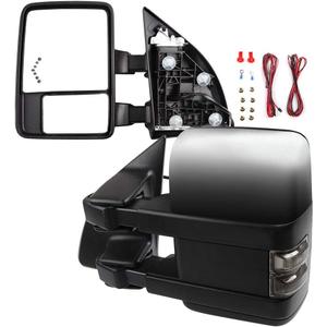 Tow Mirrors Towing Mirrors Fit for 1999-2007 for F250 for F350 for F450 for F550 Super Duty Towing Mirrors with Left Right Side Power Control Heated LED Arrow Turn Signal Light Chrome