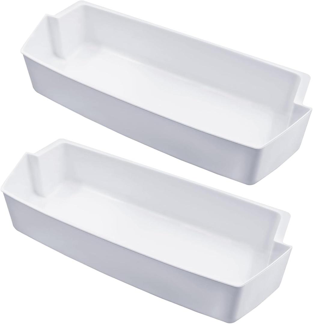 2 Pack 2187172 Door Shelf Bin Replacement for Frigidaire Whirlpool Kenmore Amana Roper Estate Replace PS328468 AP3853103 WP2187172 2187194K AP6006028 PS986890
