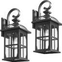 Darkaway 2pcs Large Outdoor Wall Light, 22inch Exterior Light Fixture with Seeded Glass, Aluminum Outside Lights Sconces Exterior Lighting for House Porch Patio Doorway