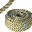 3/4 in x 50 Ft 3 Stranded Polyester Rope Tensile Strength Pulling Rope for Planting Trees Camping Swings Tug of War