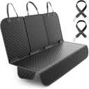 Dog Car Seat Cover for Back Seat, Waterproof Back Seat Cover with Zippered Armrest Access, Non Slip Rear Bench Cover for Cars SUVs - 52W
