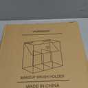 VASERDDY Acrylic Makeup Organizer,Clear Cosmetic Brush Storage Box With 3 Brush Holders,Makeup Brush Holderwith Dust Cover, Large-capacity Split Design Can Quickly Organize the DesktopNo pearls