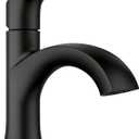 Moen Karis Black Matte One-Handle Single Hole Bathroom Sink Faucet with Optional Deckplate, 84346BL