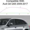 Black Window Trim for Audi Q5 SQ5 2009-2017 Window Chrome Delete Blackout | Stainless Steel, Glossy Black, Strong Adhesive, Easy Installation