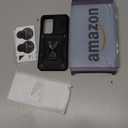 DEERLAMN Case for Samsung Galaxy S25 6.2-Inch with Slide Camera Cover+Screen Protector (1 Pack), Rotated Ring Kickstand Military Grade Shockproof Protective Cover-Black