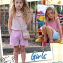 3 Pack Girls Cotton Shorts Lightweight Bike Pants with Pockets Soft Summer Casual Kids Clothes for 9-10 Years