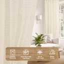 LAMIT Light Filtering Linen Curtains 84 inches Long for Bedroom, Faux Linen Textured Semi Sheer Back Tab and Rod Pocket Burlap Boho Modern Drapes for Living Room/Farmhouse, 2 Panels, 52 x 84 Inch
