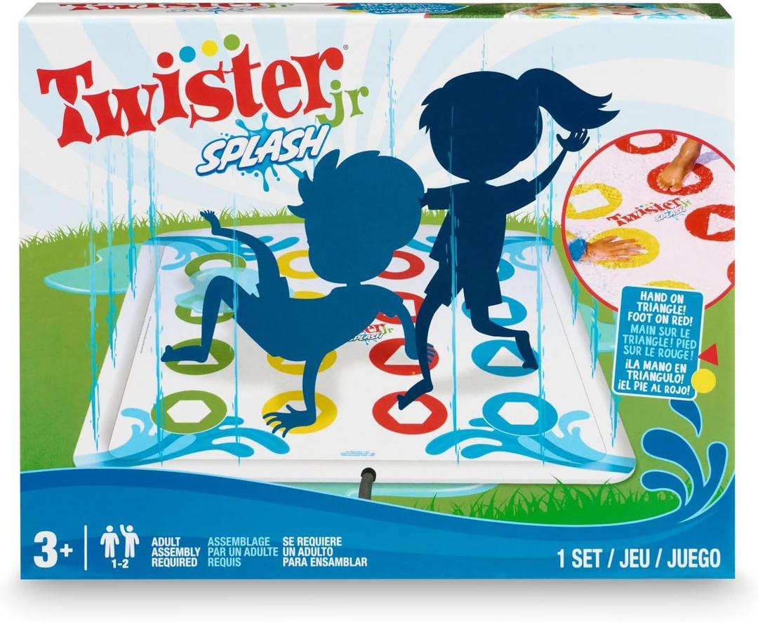 Hasbro Twister Jr. Splash  Outdoor Inflatable Water Twister Game for Kids
