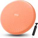 Trideer Wobble Cushion with Inflation Pump - Wiggle Seat for Sensory Kids(Multiple Colors), Balance Disc (Extra Thick) (34CM Orange)