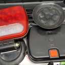 Partsam Wireless LED Trailer Light Kit Magnetic Towing Tail Light Portable Universal Stop Turn Running Backup Reverse Red+Clear Lens w/ 7-Pin Plug Dual USB Cable Charger for Trucks Trailers 12-24V