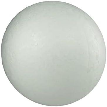 10" Inch Smooth Foam Balls for Crafts and School Projects, White Color