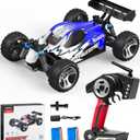 SIMREX 1:18 Scale 4WD RC Car | 40+MPH High Speed Off-Road Remote Control Truck | All-Metal Transmission & Nylon Chassis | 30+ Min Runtime | Gift for Adults, Teens & Kids (Blue)