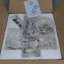 LaLuLa White Chandelier Mini Crystal Chandelier Lighting Hardwired Small Acrylic Chandelier 4 Light Modern Pendant Light Fixtures for Bedroom