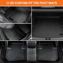 Floor Mats for Subaru Forester 2014-2018, Custom Fit Heavy Duty TPE All Weather Protection, Waterproof Non-Slip Black Car Liners for Front & Rear (Two-Row Floor Mats & Cargo Liner)