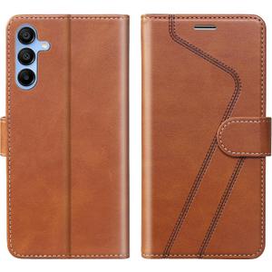 CIVICASEA for Samsung Galaxy A15 5G Wallet Case, Flip Case with RFID Blocking Credit Card Holder, PU Leather Matching Phone Case for Samsung A15,Brown
