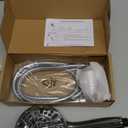 High Pressure 10 Ways Handheld Shower Head Chrome- Anti-clog Nozzles, Built-in Power Wash to Clean Tub, Wall & Overhead Brackets,Magnetitc Rainfall Shower Wand,Built-in 2 Power Jet