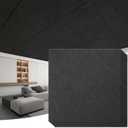 Art3d Acoustic Polyester Drop Ceiling Tiles, Waterproof 12-Pack 2ft x 2ft Ceiling Panels for Office Basement Kitchen Recording Room, No Sag Breakage Reusable, Covers 48 Sq.Ft, Black
