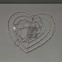 Valentine's Day Heart Window Lights, 8 Lighting Modes, 12 Inch LED Hanging Iron Frame Decor for Wedding Holiday Indoor Outdoor Party（1 Pack）