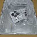 Stainless Steel Cat Litter Box, Odor Free Metal Litter Box with High Sides Lid, Open Top Low Entry Litter Pan Include Scoop Easy Cleaning Anti-Scratch Kitty Cat Box Anti-Urine Leakage, Non-Sticky, M (Light Grey(17.5 in))