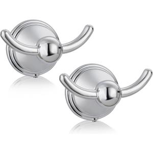 FILTA Bathroom Towel Hooks, Polished Chrome Robe & Towel Hooks for Wall Mounted, Traditional Towel and Robe Hooks for Hanging Towels, Bath Towel Holder for Shower(2 Pack)