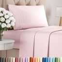 Twin Size 3 Piece Sheet Set - Comfy Breathable & Cooling Sheets - Hotel Luxury Bed Sheets for Women & Men - Deep Pockets, Easy-Fit, Soft & Wrinkle Free Sheets - Lavender Pink Oeko-Tex Bed Sheet Set