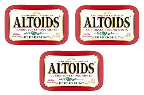 Altoids Curiously Strong Breath Mints, Peppermint, 1.76-Ounce Tins, 3-Pack BBD: 11/2025