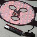Red Light Therapy for Face, 3 Modes Portable Led Face Mask Light Therapy with Remote, Near-infrared 850 Red Light Mask with Timing Function, Led Light Therapy At Home 180 LED Beads (Black Golden)