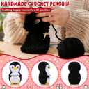 2 x JoycuFF Graduation Gifts, 2026 Mini Positive Crochet Penguin Graduation Gifts, Funny Birthday Gifts for Women Men Friend Daughter Coworker, Emotional Cute Penguin Present