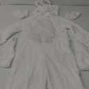 Kids Easter Bunny Costume Rabbit Animal Plush Set Onesie for Child Christmas Halloween Cosplay Onepiece. (8-9Years, White)