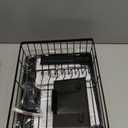 Dish Drying Rack for Kitchen Counter, Stainless Steel Drainer Anti Rust, Smart Drainage System Drainboard with Detachable Cutlery Holder, Handwash Dish Helper for Home, Apartment Space Saving (11"W x 15"L, Black)