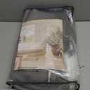 Grey 100% Blackout Pinch Pleated Linen Curtains Pinch Pleat Floor to Ceiling Curtains with Rings Hooks 120 Inches Long Thermal Insulated Window Drapes for Bedroom Living Room Track 1 Panel