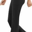 DLOODA Womens Yoga Pants High Waisted Flare Leggings with Pockets Bootcut Lounge Workout Bell Bottom Trousers Small